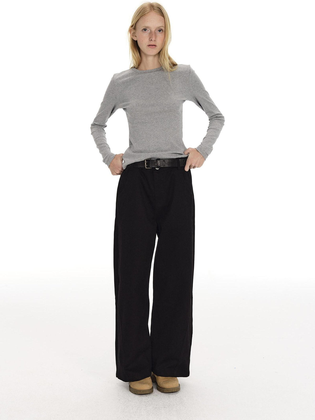 Country Moment Comfortable Cotton Mid Rise Loose Fit Zipper Casual Men Daily Straight Pants