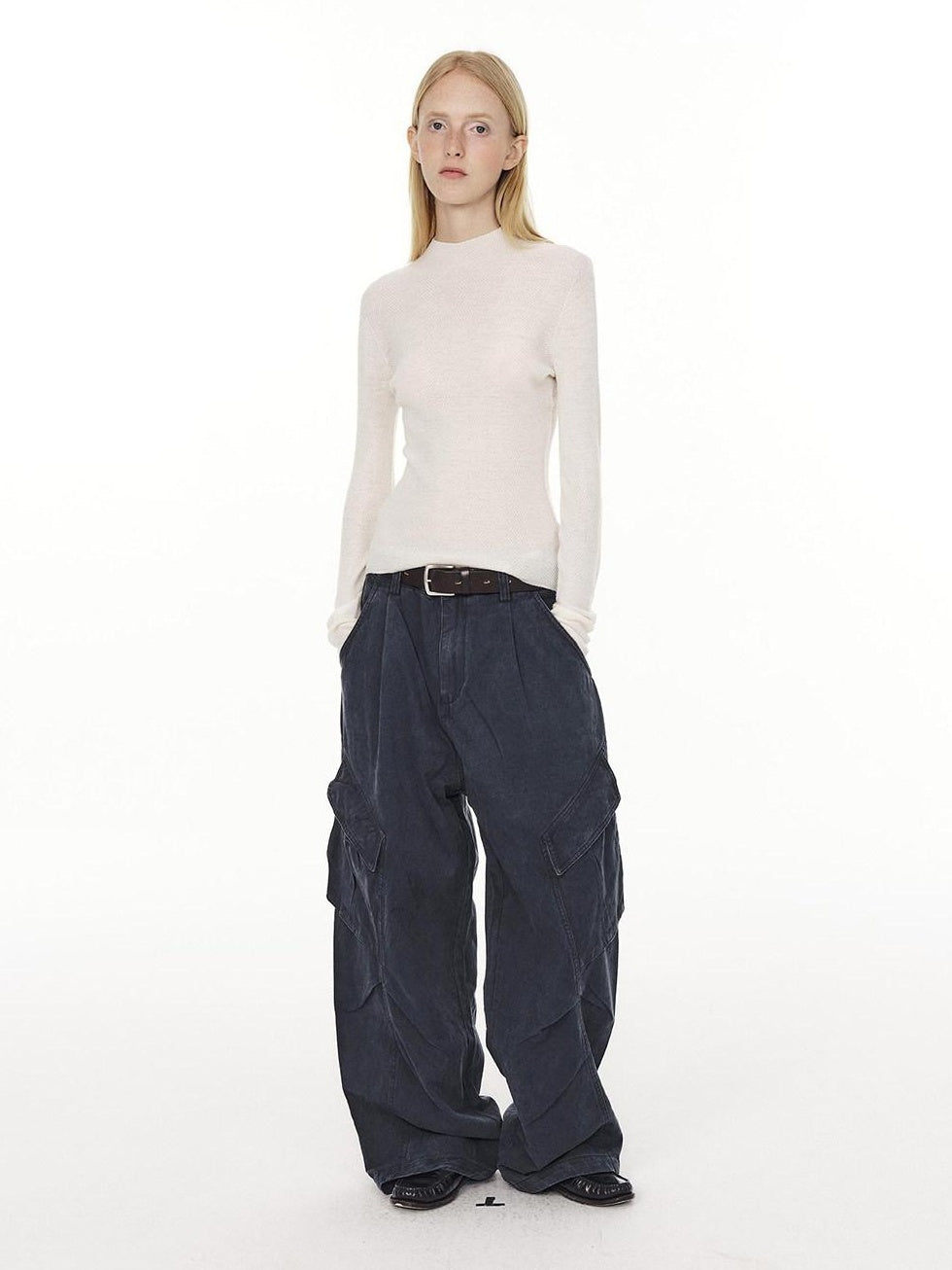 Country Moment Washable Pure Wool Slim Fit Half Turtleneck Pullover Women Casual Work Sweaters