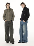 Country Moment Durable Cotton Utility Structured Multi Pocket Unisex Zip Cropped Jackets