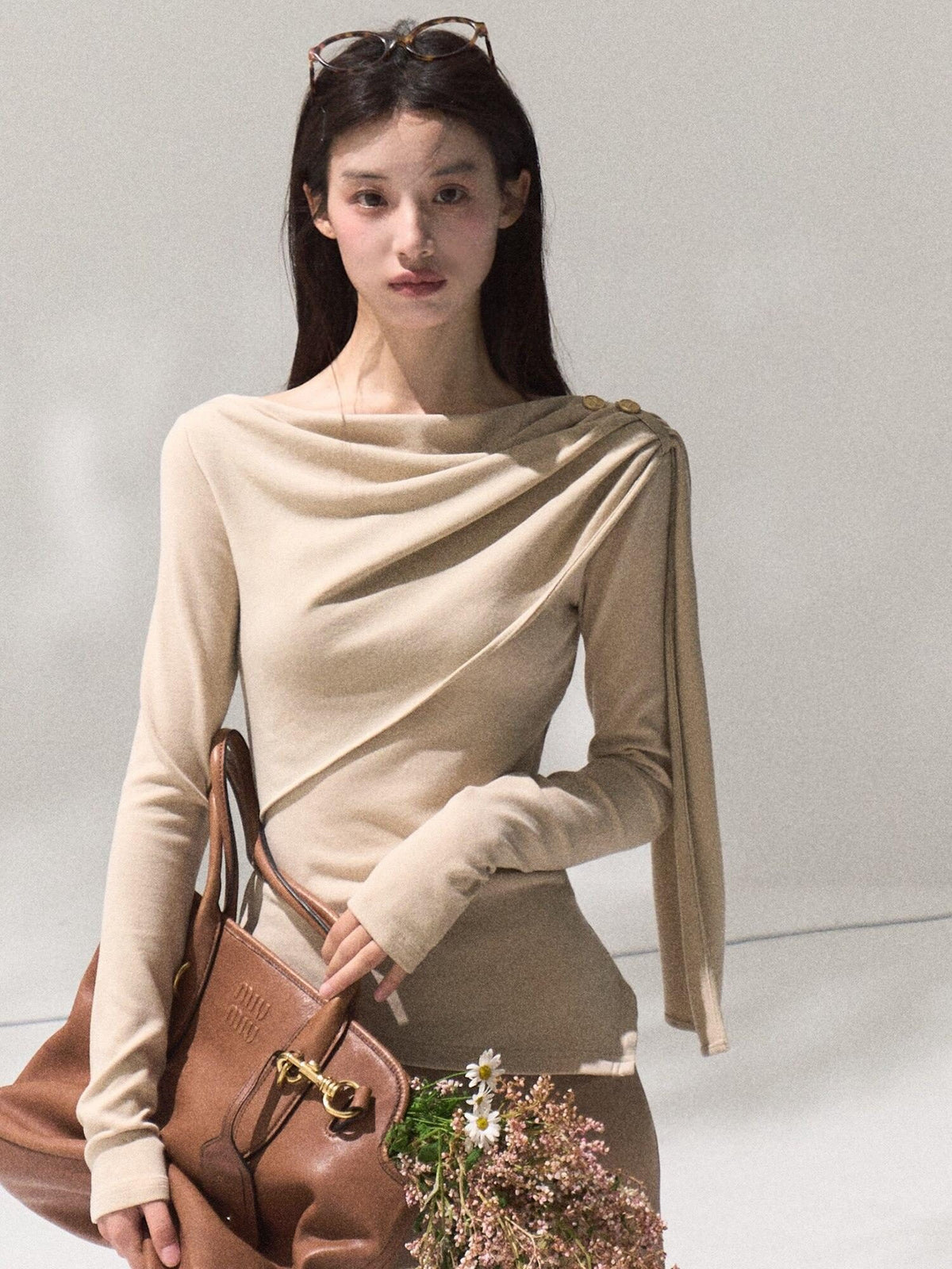 7 OAKMOO Soft Wrap Style Casual Slim Fit Women Cotton Viscose Blend Pullover Sweaters