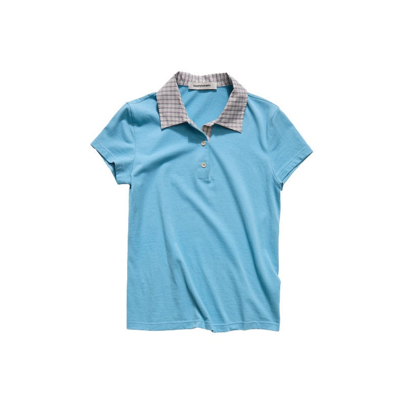 Country_Moment_100%_Cotton_Patchwork_Slim_Fit_Polo_Collar_Casual_Plaid_Short_Sleeve_T-Shirts_MISSTT