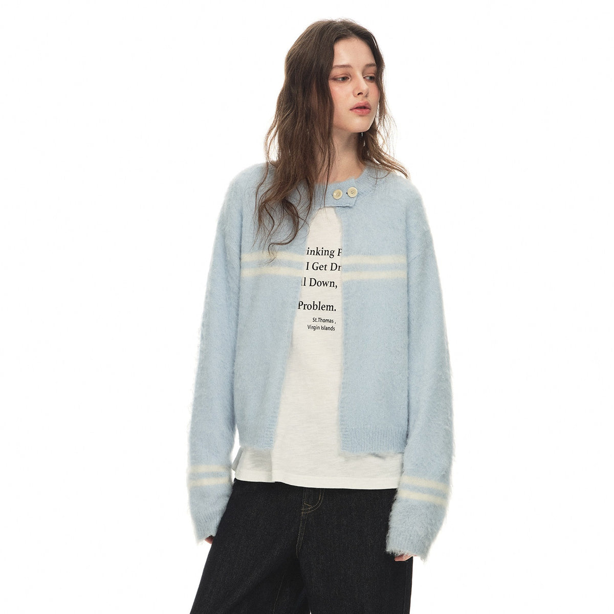 Country_Moment_Soft_Wool_Blend_Light_Blue_Striped_Relaxed_Collar_Women_Breathable_Cardigans_MISSTT