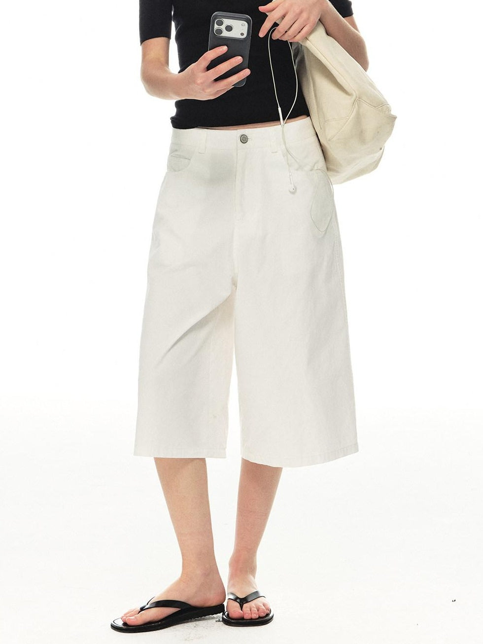 Country Moment Breathable Cotton Relaxed Fit Solid Mid Rise Unisex Casual Mid-Length Shorts
