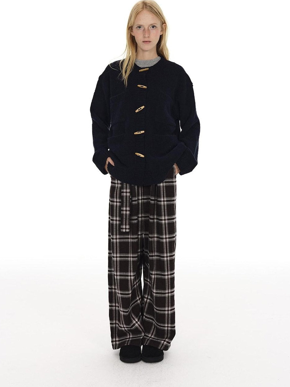 Country Moment Soft Warm Button Vintage Loose Fit Women Commuter Polyester Cardigans
