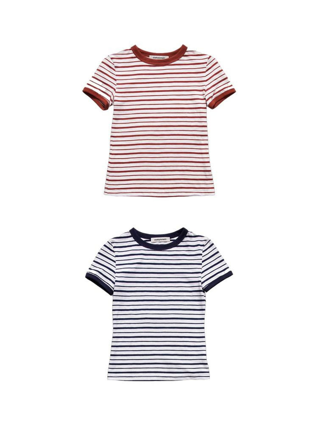 Country Moment Moisture Wicking Bamboo Cotton Slim Fit Striped Men Short Sleeve T-Shirts