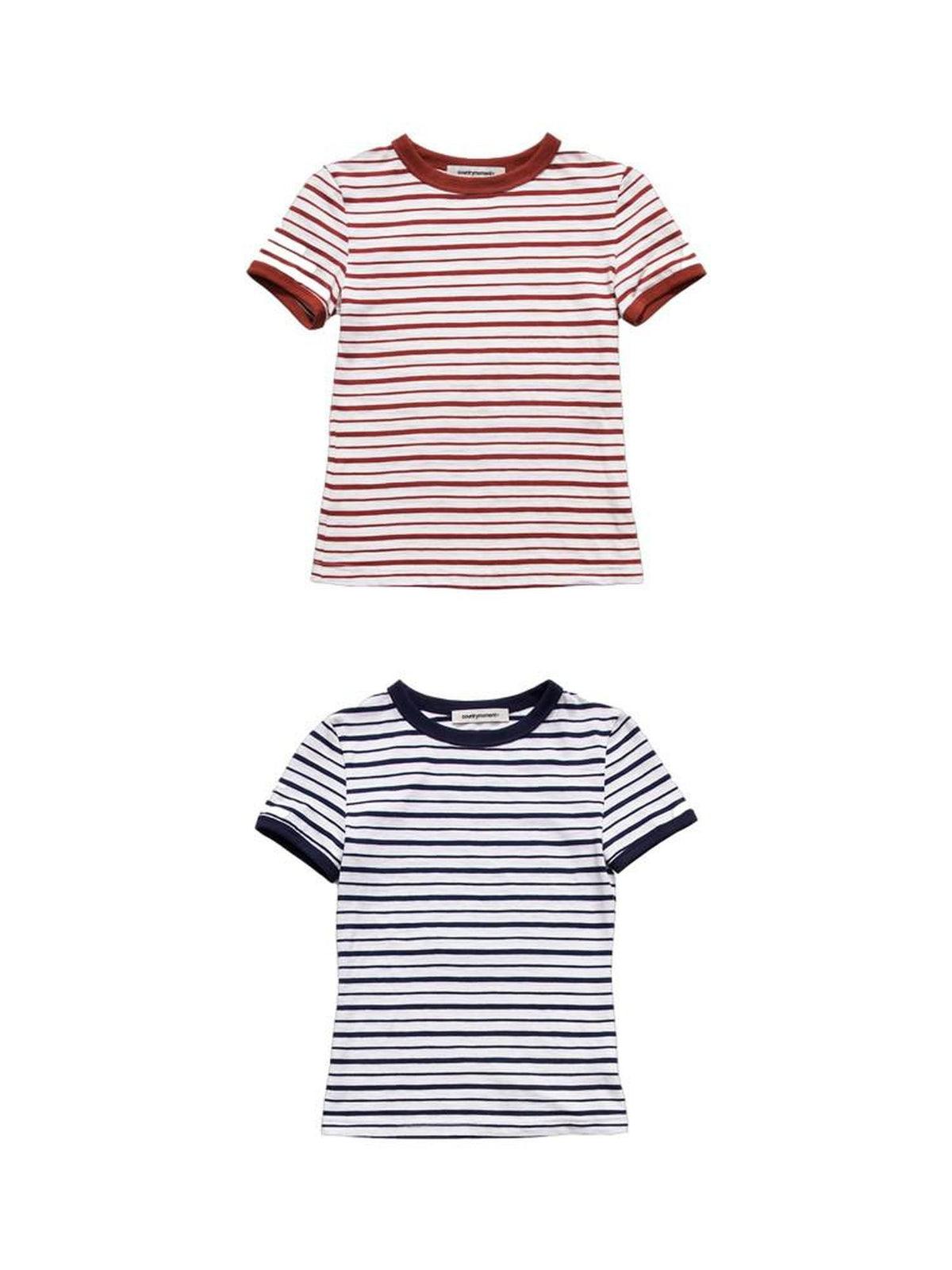 Country Moment Moisture Wicking Bamboo Cotton Slim Fit Striped Men Short Sleeve T-Shirts