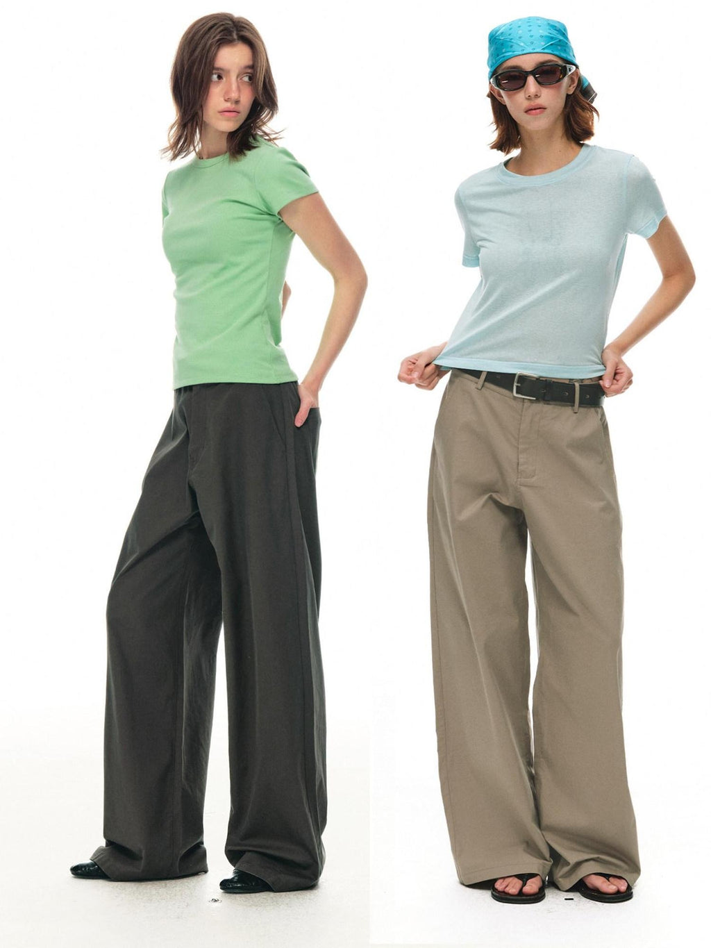 Country Moment Cotton Pleated Mid Rise Casual Straight Zipper Everyday Khaki Straight Pants