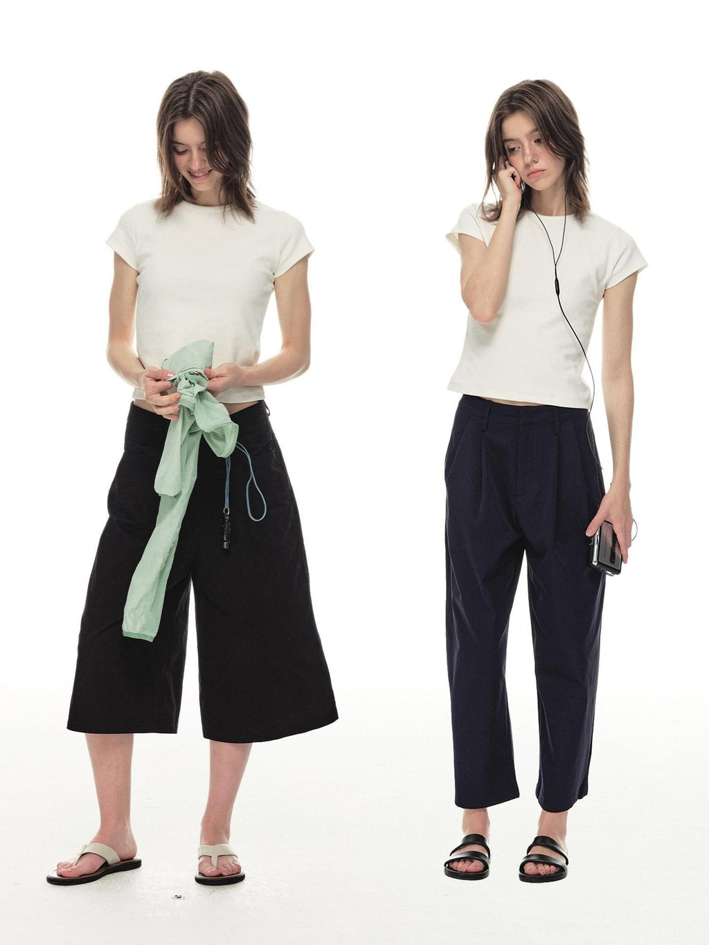 Country Moment Cooling Breathable Cotton Slim Fit Round Neck Short Sleeve Women Basic Crop Tops
