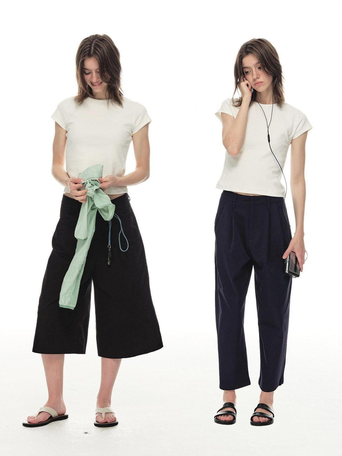 Country Moment Cooling Breathable Cotton Slim Fit Round Neck Short Sleeve Women Basic Crop Tops