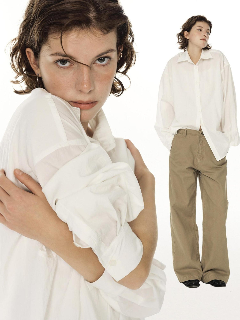 Country Moment Soft Lyocell Nylon Loose Fit Button Down Unisex Long Sleeve Shirts