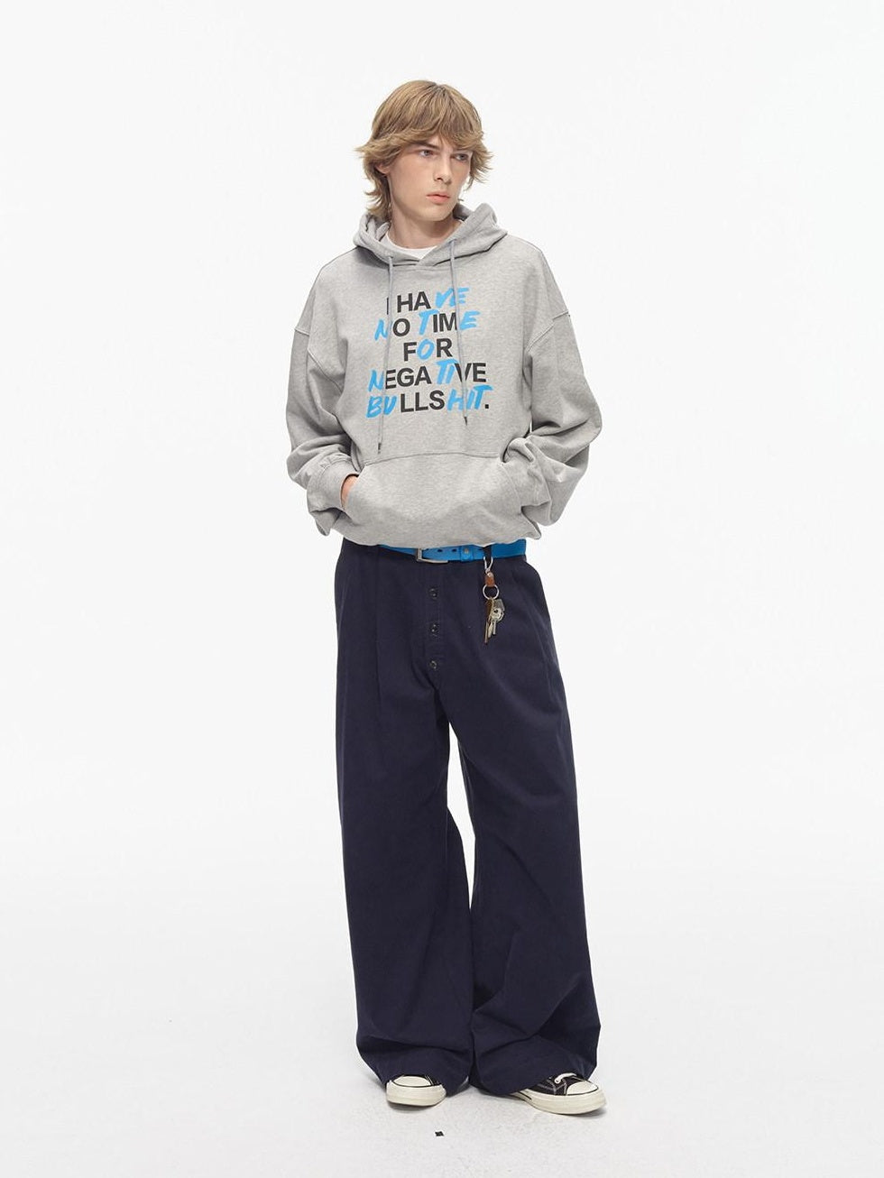 Country Moment Warm 350G Cotton Loose American Printed Unisex Casual Grey Graphic Hoodie