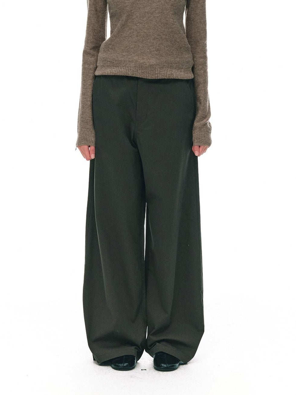 Country Moment Cotton Pleated Mid Rise Casual Straight Zipper Everyday Khaki Straight Pants