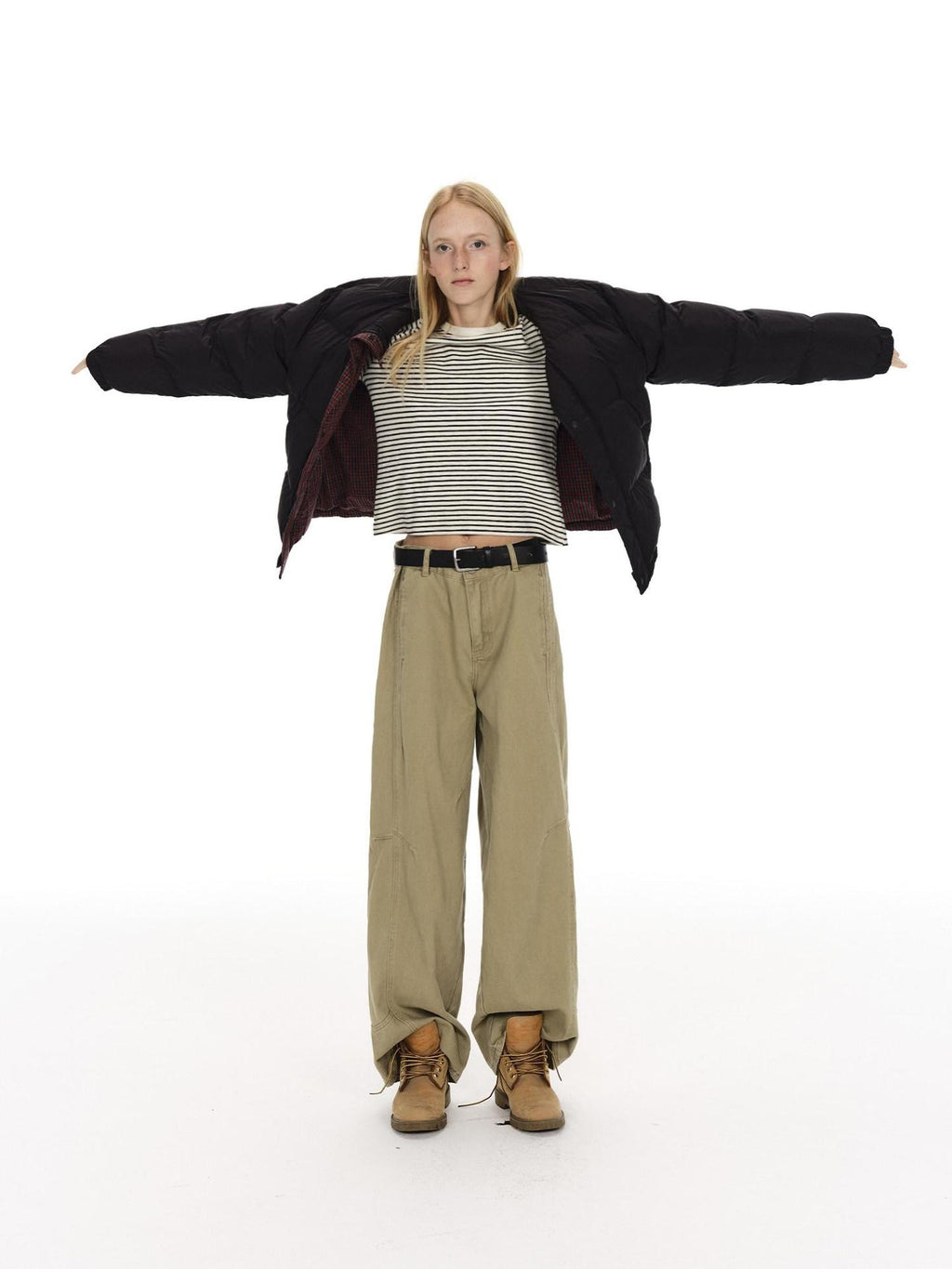 Country Moment Comfortable Cotton Mid Rise Straight Leg Unisex Casual Khaki White Cargo Pants