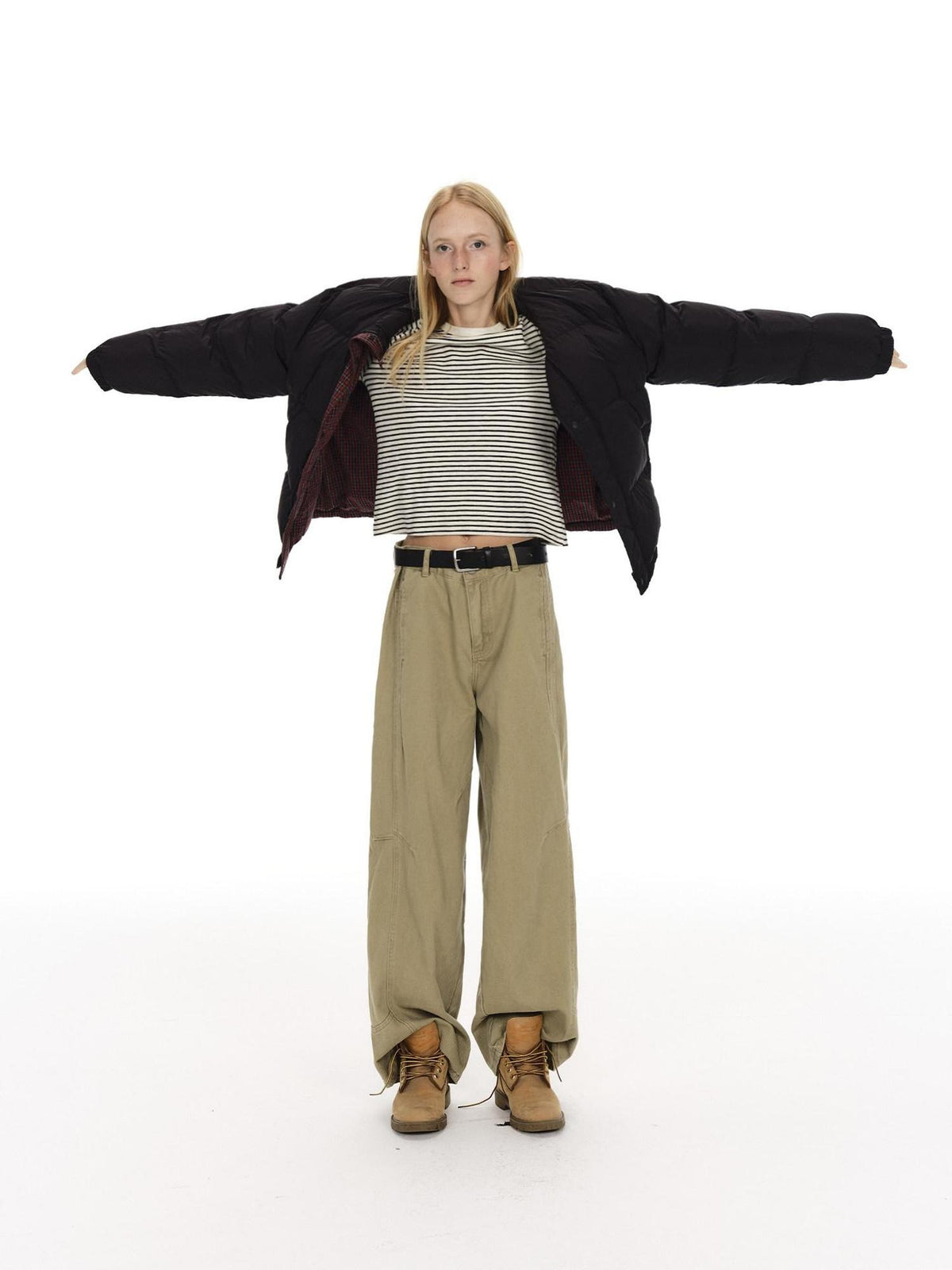 Country Moment Comfortable Cotton Mid Rise Straight Leg Unisex Casual Khaki White Cargo Pants