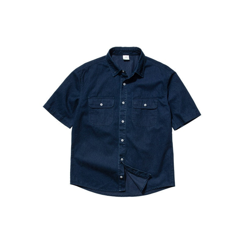 Country_Moment_Breathable_Combed_Cotton_Loose_Fit_Unisex_Indigo_Button_Shirts_MISSTT