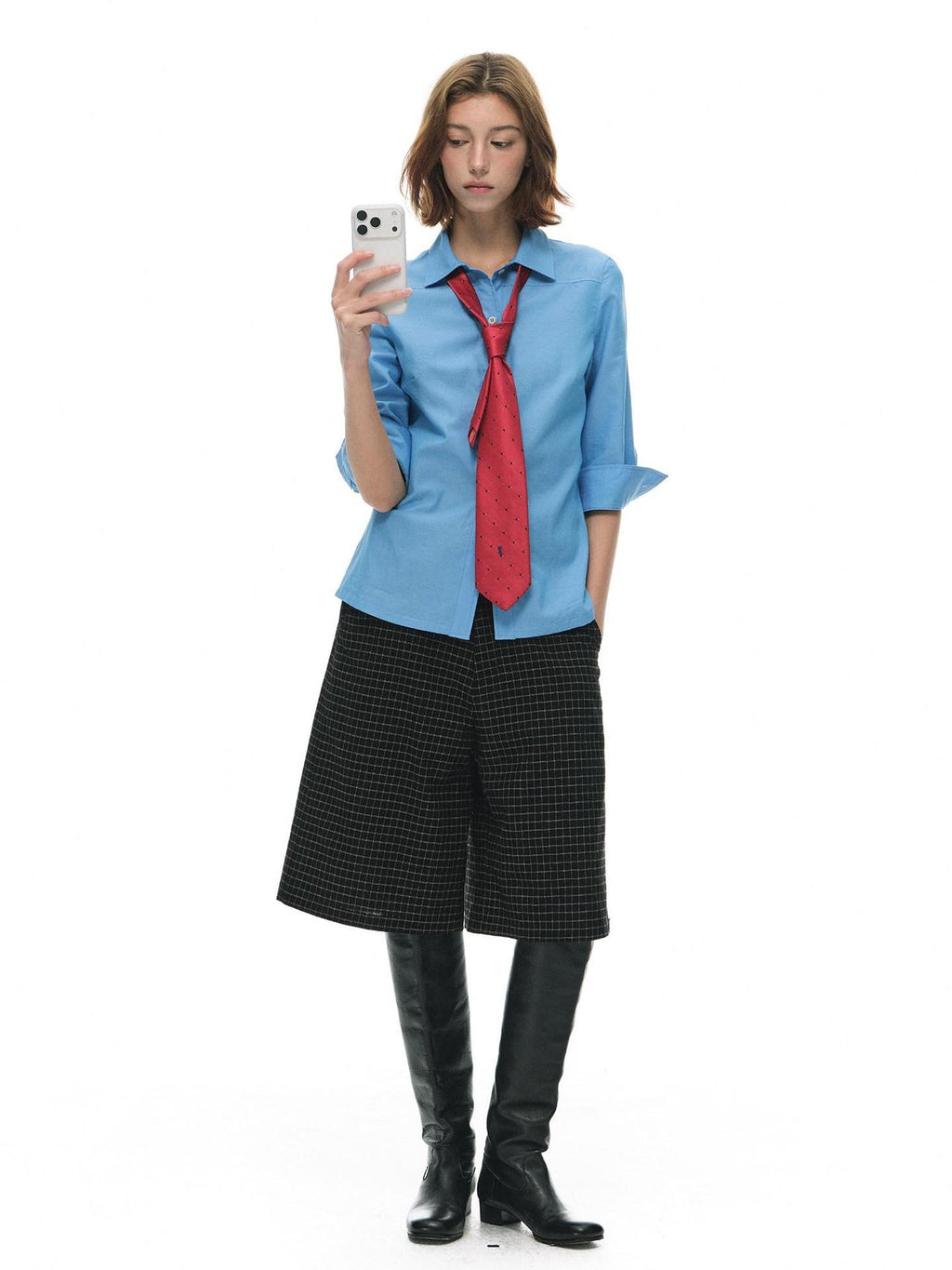 Country Moment Breathable Cotton Slim Fit Collared 3 4 Sleeve Pocket Women Citywalk Shirts