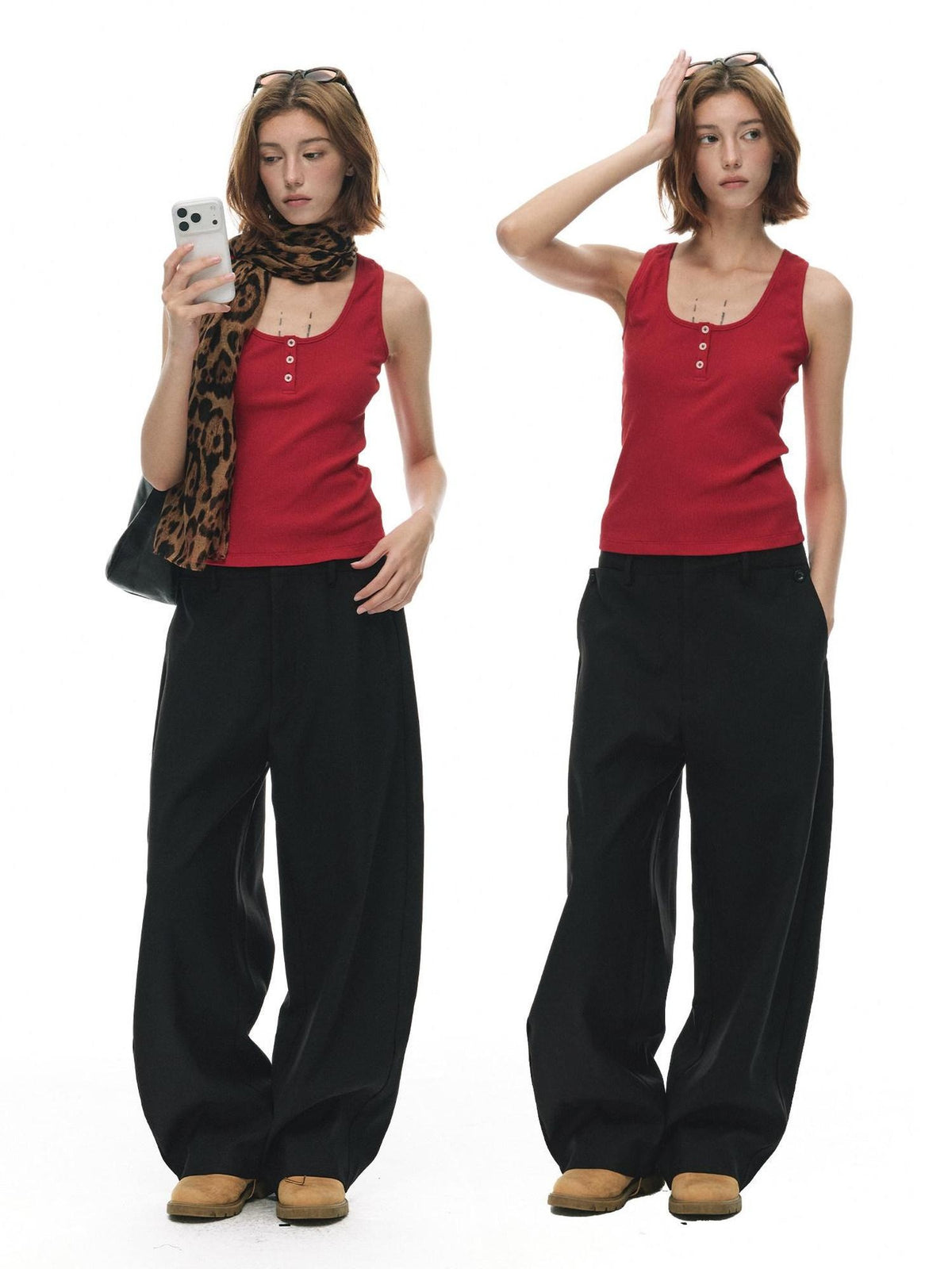 Country Moment Moisture Wicking High Stretch Slim Ribbed U Neck Daily Cotton Viscose Tank Tops
