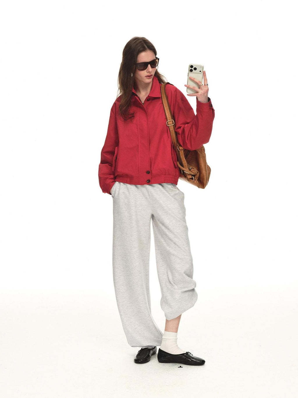 Country Moment Sustainable Lyocell Mid Rise Elastic Waist Everyday Oatmeal Gray Wide Leg Pants