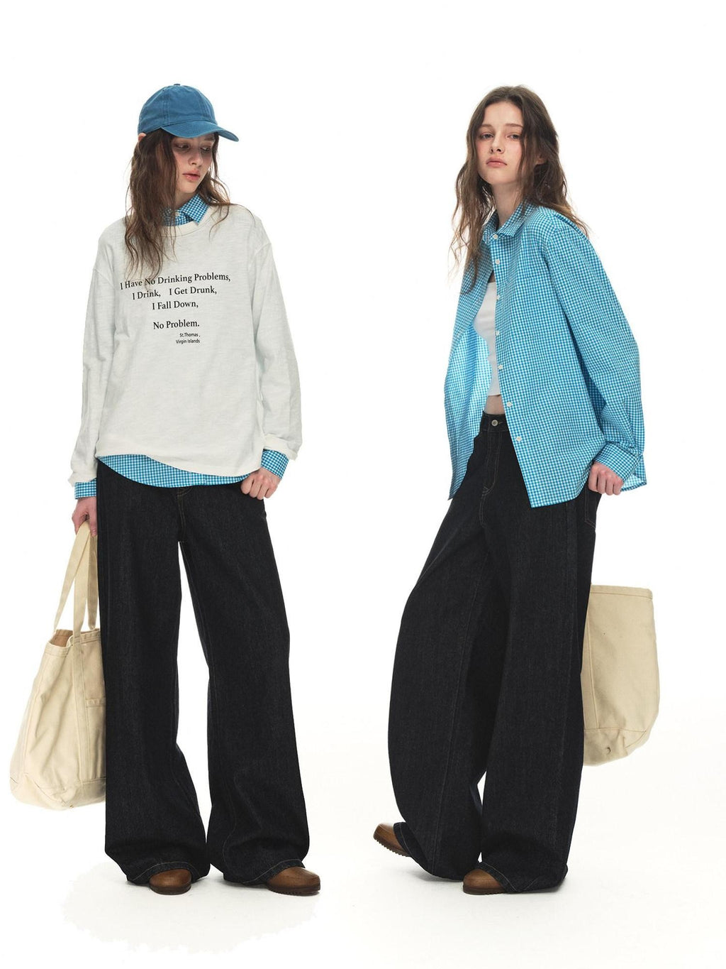 Country Moment Warm Cotton Mid Rise Loose Retro Button Fly Black Casual Commuter Wide Leg Jeans