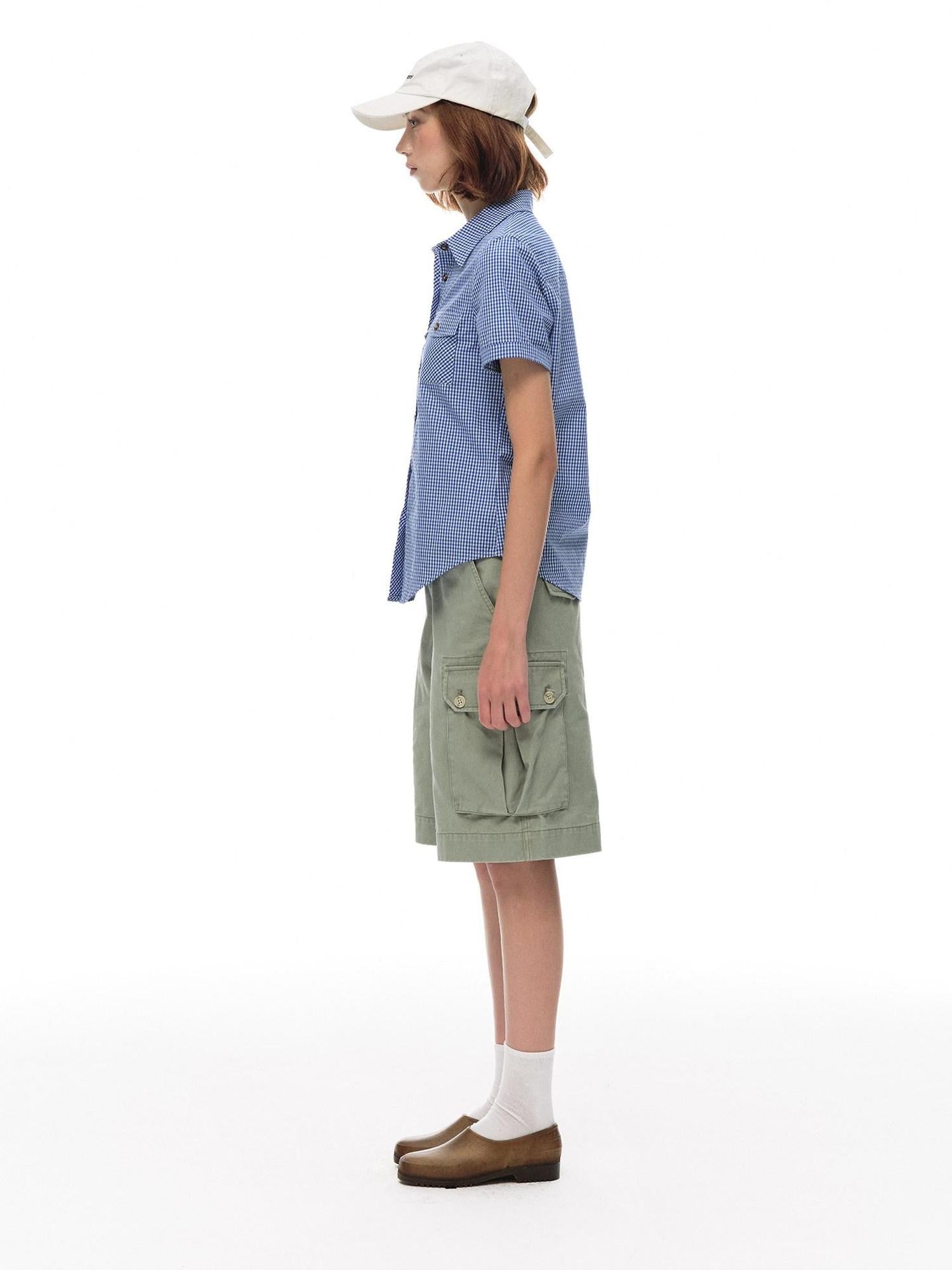 Country Moment 100 Percent Cotton Breathable Colorblock Patch Pocket Women Casual Plaid Shirts