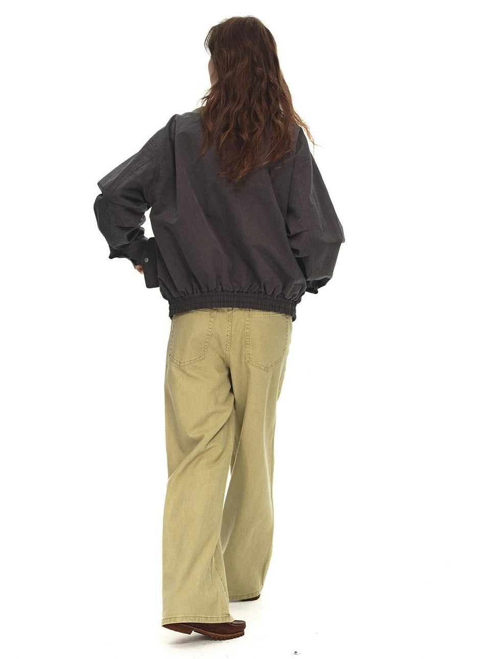 Country Moment Contrast Patchwork Relaxed Check Zip Long Sleeve Womens Cropped Jackets
