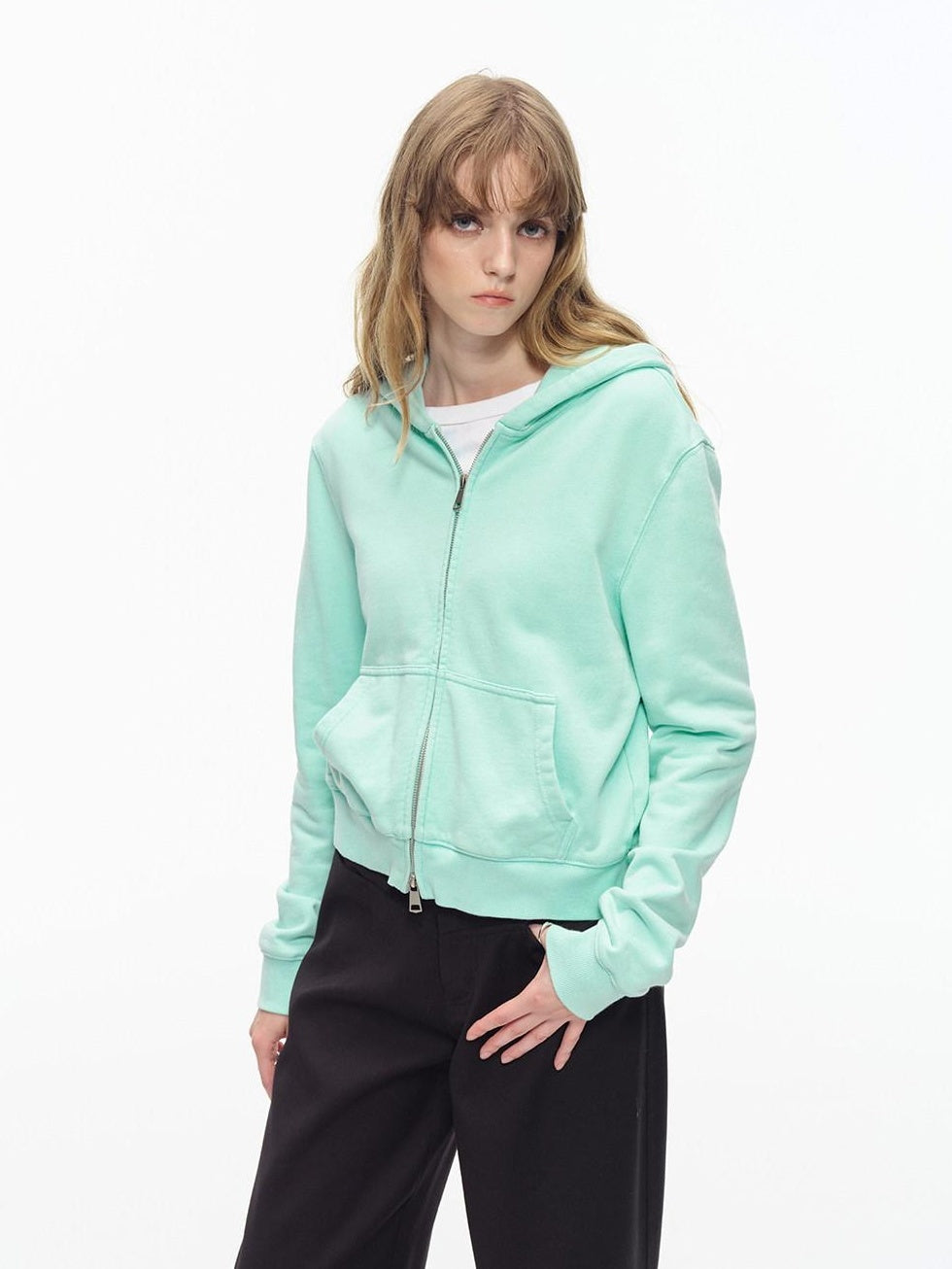Country Moment Warm 100 Percent Cotton Slim Fit Cleanfit Zip Up Unisex Daily Midweight Hoodie