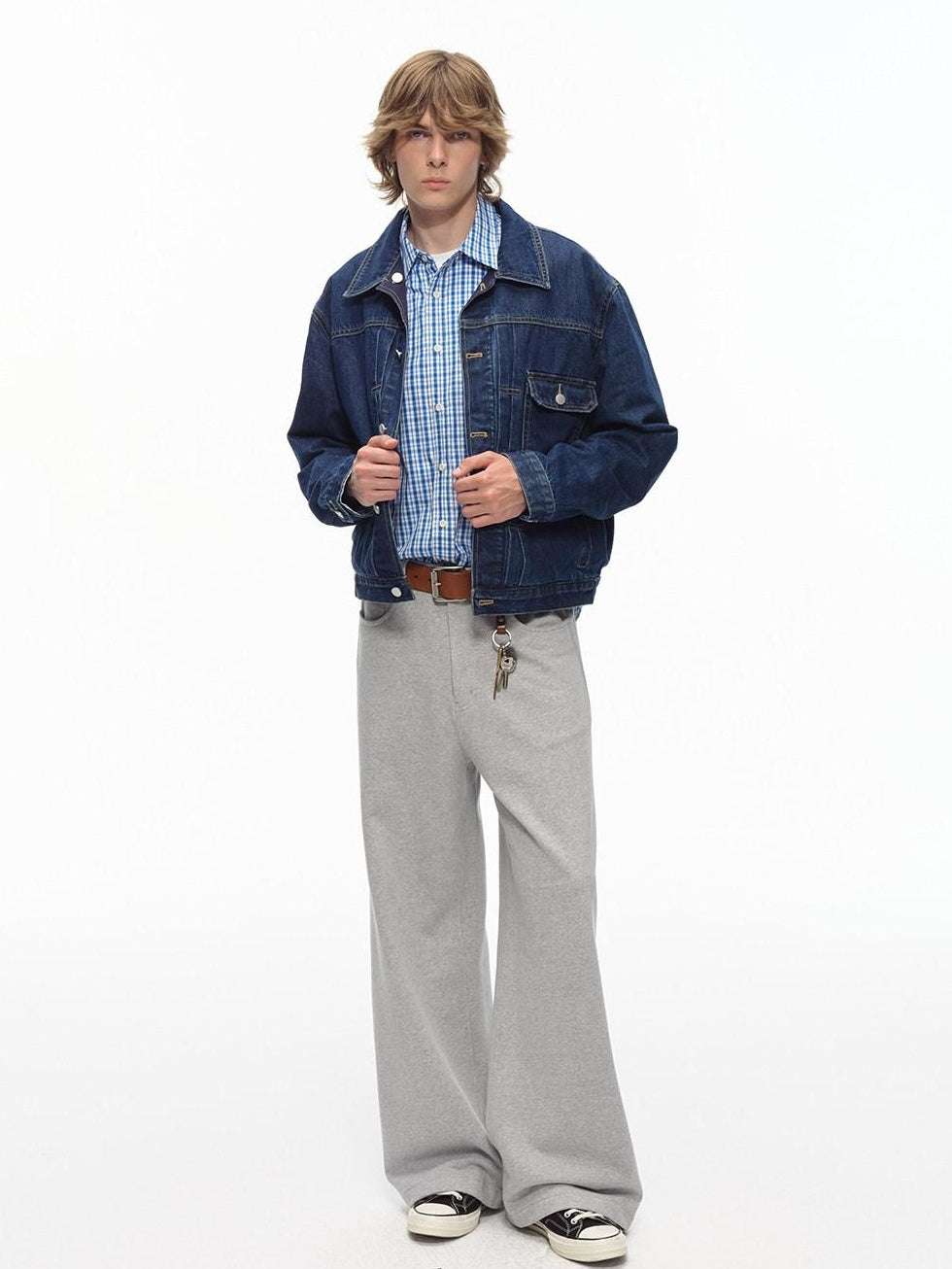 Country Moment Durable Cotton Blend Relaxed Fit Casual Youth Gray Stretch Straight Pants