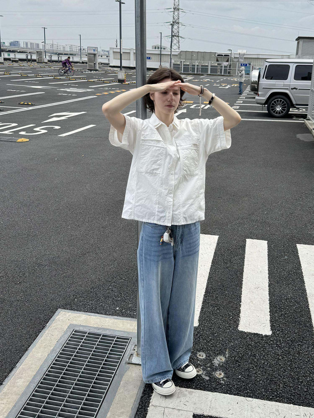Country Moment Soft Breathable Washed Cotton Linen Loose Pocket Square Neck Unisex Shirts