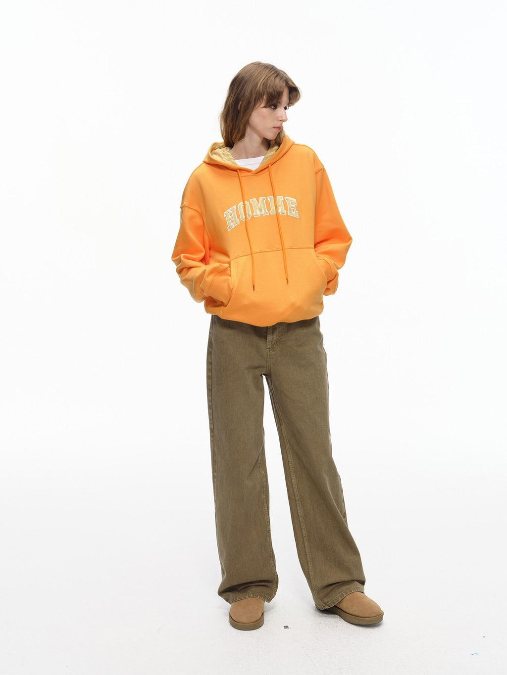 Country Moment Cozy 340G Warm Colorblock Loose Fit American Style Unisex Cotton Blend Hoodie