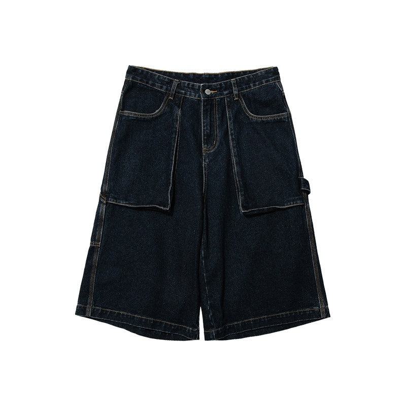Country_Moment_Shape_Retention_Mid_Rise_Loose_Straight_Blue_Denim_Teen_Cotton_Mid-Length_Shorts_MISSTT