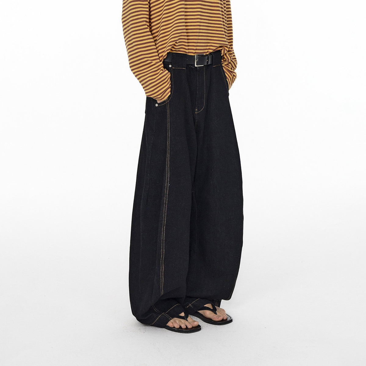 Country_Moment_Mid_Rise_Contrast_Stitching_Loose_Fit_Unisex_Cotton_Blend_Black_Wide_Leg_Jeans_MISSTT