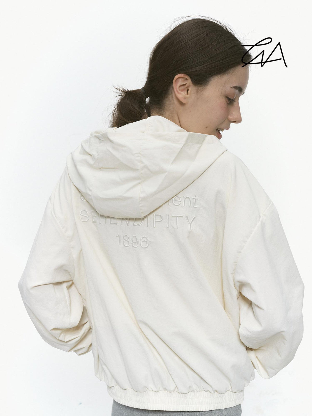 Country Moment High Upf100 Sun Protection Coated Nylon Loose Fit Hooded Zip Cropped Jackets