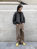 Polyester Zip Baseball Collar Youth Loose Fit Unisex Dark Grey Bomber Jackets