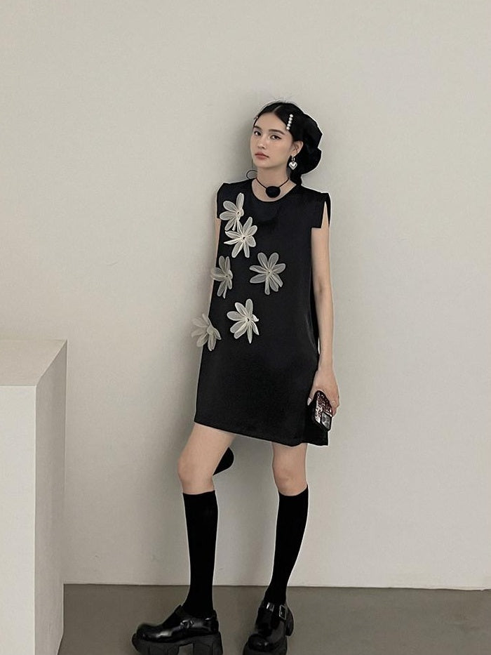 DDGIRL studio Fade Resistant Soft Polyester Sleeveless A Line Back Zipper Office Midi Dresses