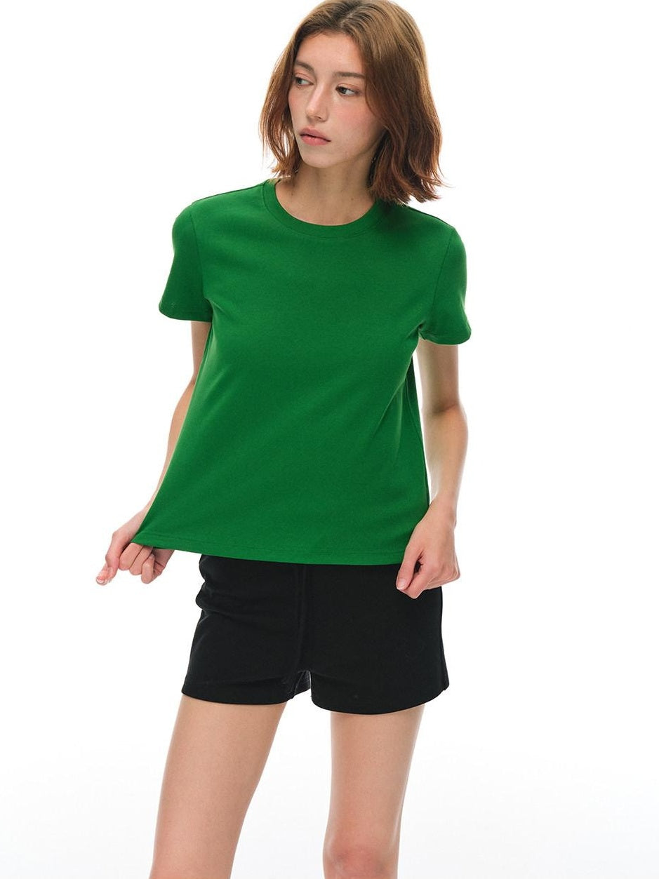 Country Moment Combed Cotton Breathable Loose Fit Women Crew Neck Short Sleeve T-Shirts