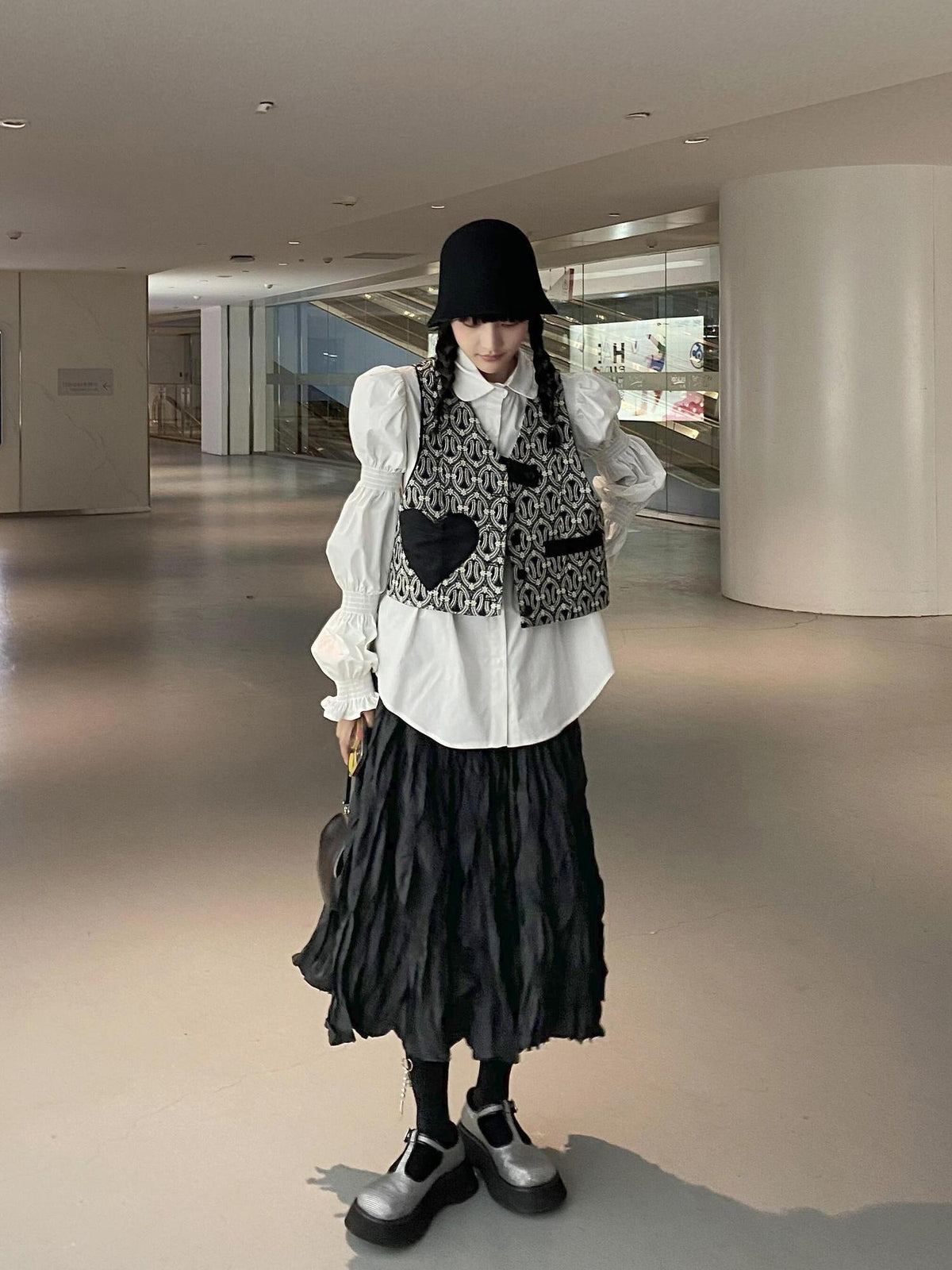DDGIRL studio Shape Retaining Office Straight Fit Polo Collar Button Long Sleeve Women Blouses