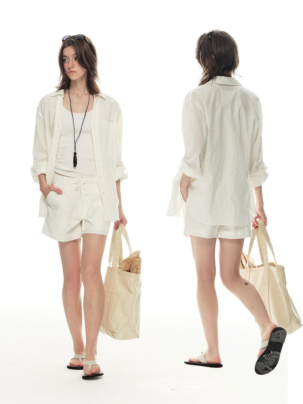 Country Moment Soft Breathable Lyocell Blend Long Sleeve Casual Slim Fit Youth White Shirts