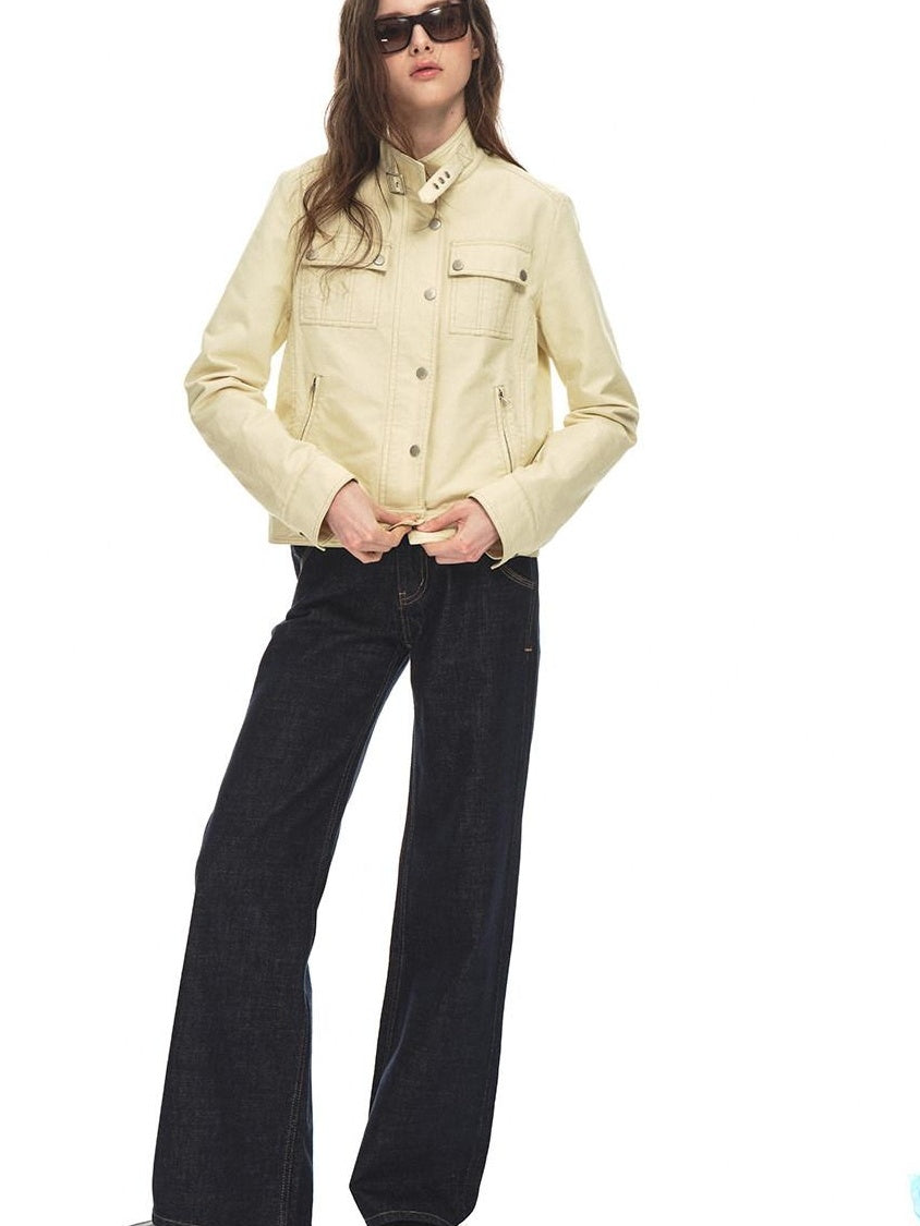 Country Moment Breathable 100 Percent Cotton Mid Rise Dark Blue Casual Women Straight Leg Jeans