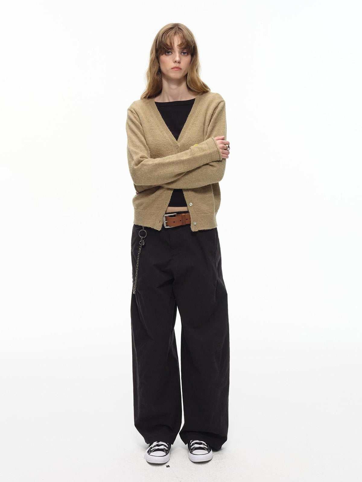 Country Moment Soft Wool Blend Slim Fit American V-neck Short Button Knit Women Cardigans