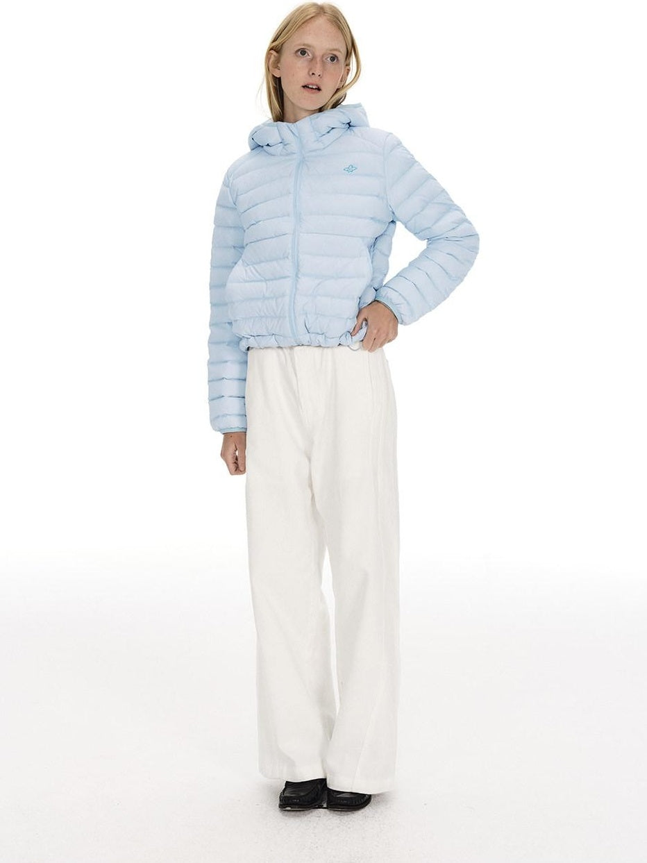 Country Moment 90 Percent White Duck Down Casual Short Hooded Zipper Women Down Jackets