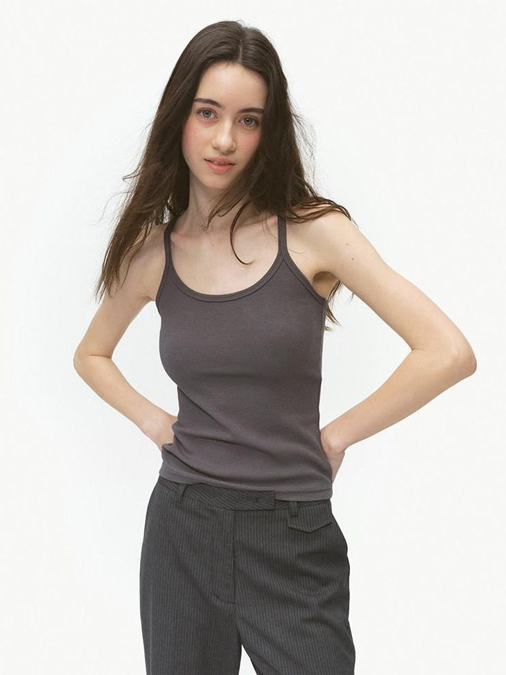 Country Moment 300G Cotton Blend Slim Fit Versatile Tank Innerwear For Women Solid Camisoles