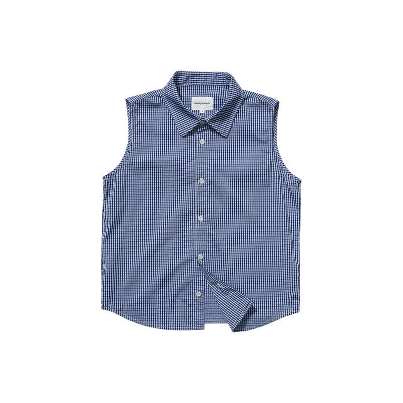 Country_Moment_Uv_Protection_Casual_Slim_Fit_Cotton_Blend_Plaid_Polo_Collar_Unisex_Tank_Tops_MISSTT
