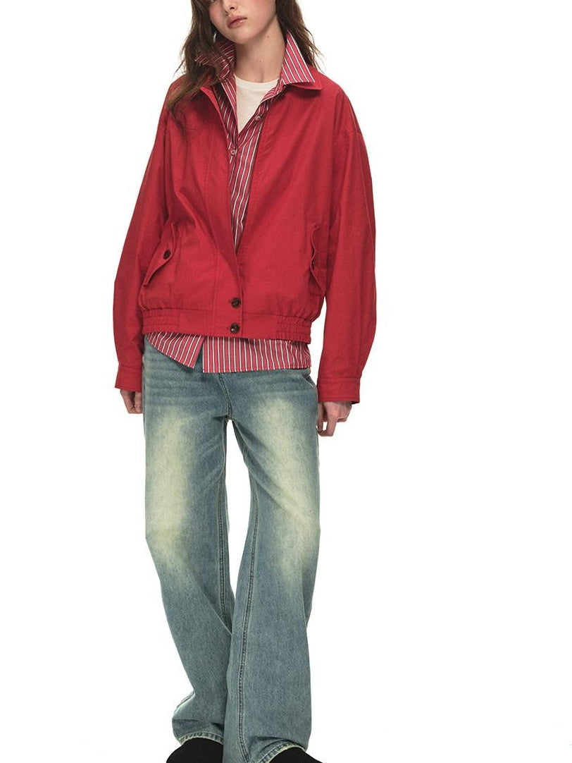 Country Moment Breathable Cotton Blend Gradient Wash Relaxed Mid Rise Unisex Wide Leg Jeans