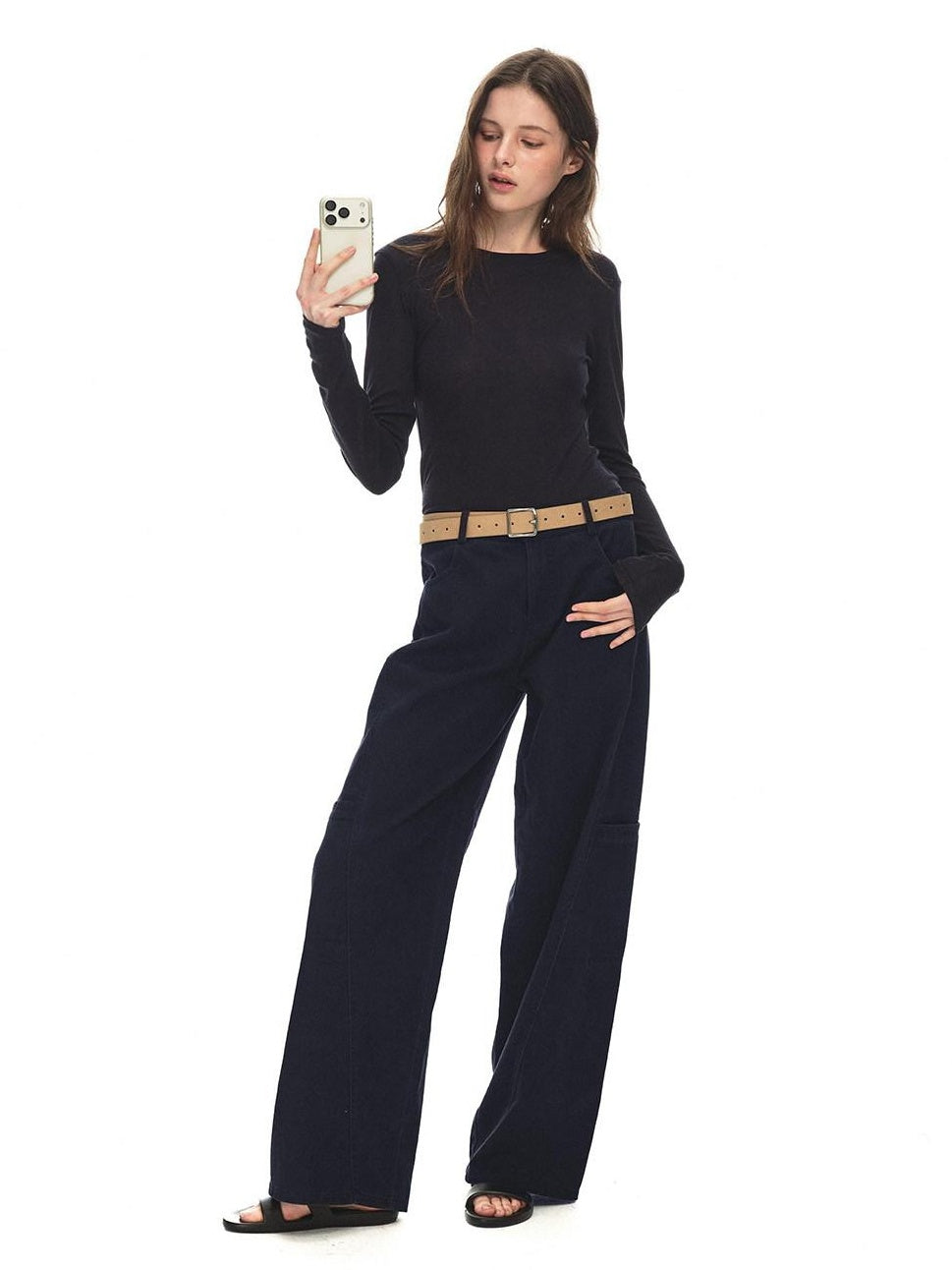 Country Moment Breathable Cotton Retro Wide Leg 3D Tailoring Youth Cargo Pants