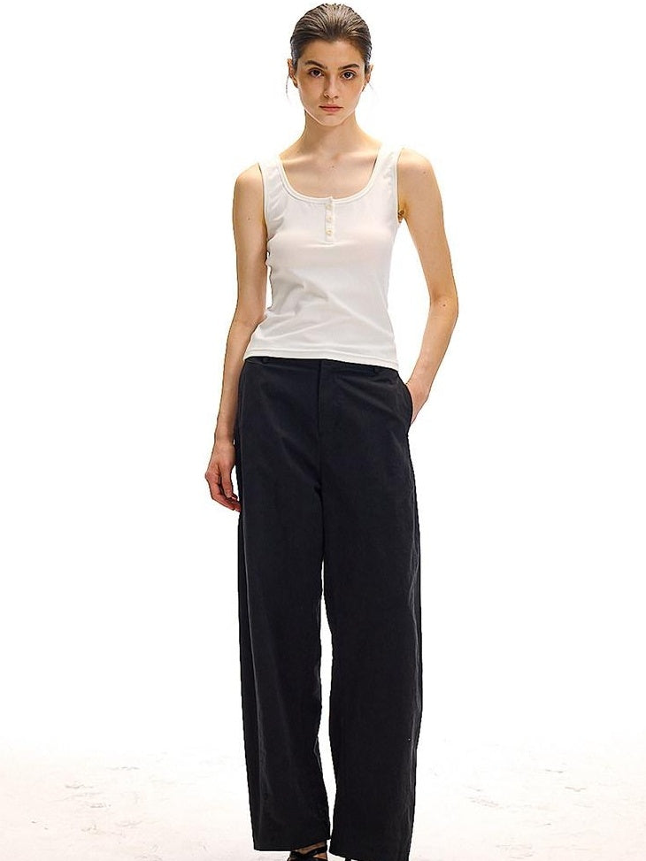 Country Moment Ribbed Moisture Wicking Slim Halter Cotton Stretch Women Casual Tank Tops