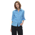 Country_Moment_Breathable_Cotton_Slim_Fit_Collared_3_4_Sleeve_Pocket_Women_Citywalk_Shirts_MISSTT