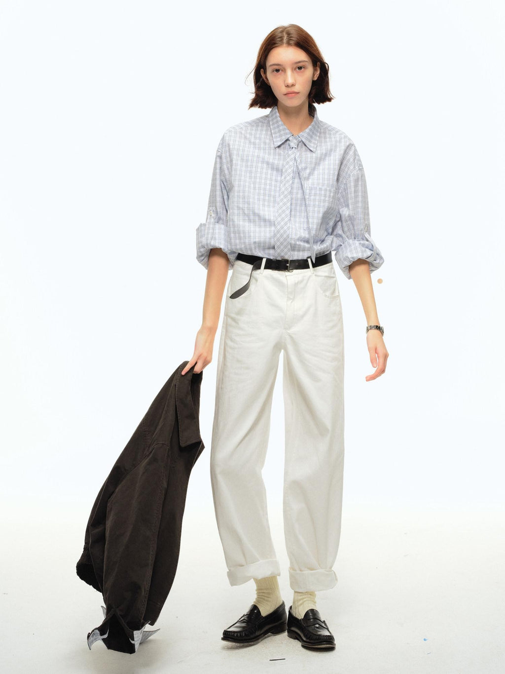 Country Moment 100 Percent Cotton Mid Rise Zip Fly Youth Casual Solid Straight Pants
