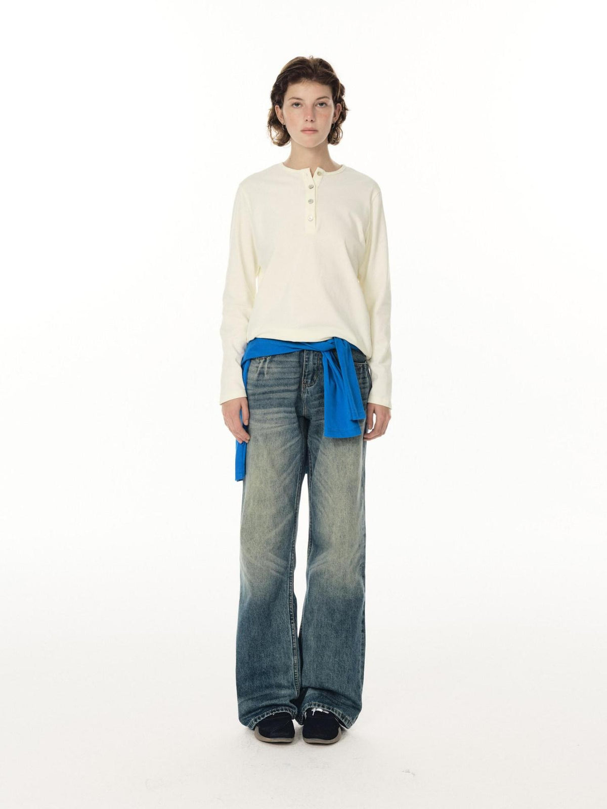 Country Moment Whiskered Mid Rise Deep Blue Cotton Blend Micro Stretch Straight Leg Jeans