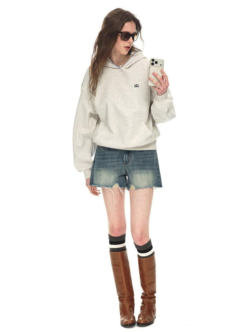 Country Moment Cozy Warm Loose Hooded Letter Print Casual Women Everyday Cotton Blend Hoodie