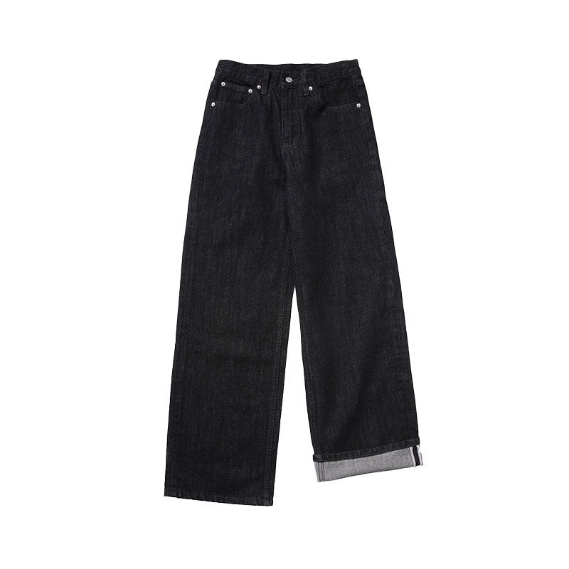 Country_Moment_Durable_Micro_Stretch_Casual_Loose_Natural_Waist_Black_Denim_Straight_Leg_Jeans_MISSTT